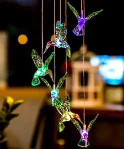 Dangling Hummingbird Solar Lights For Indoor & Outdoor Décor