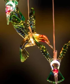 Dangling Hummingbird Solar Lights For Indoor & Outdoor Décor