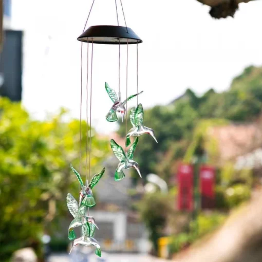 Dangling Hummingbird Solar Lights For Indoor & Outdoor Décor