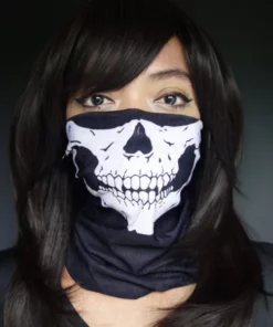 Seamless Skeleton Face Mask Bandana