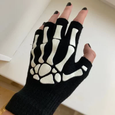 Glow In The Dark Realistic Skeleton Gloves For Halloween