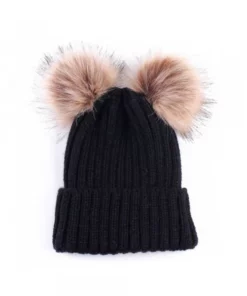 Cute Double Pom Pom Hat