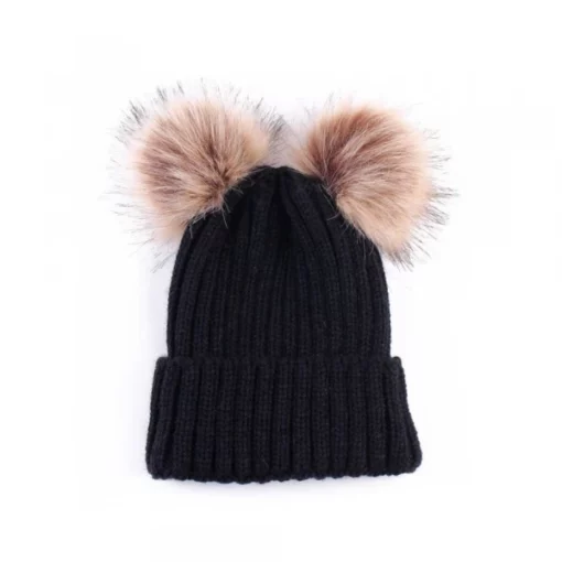 Cute Double Pom Pom Hat