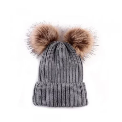 Cute Double Pom Pom Hat