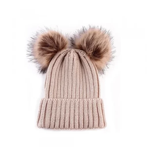 Cute Double Pom Pom Hat