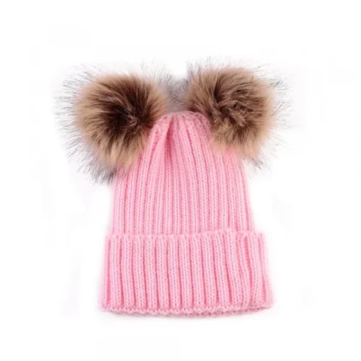 Cute Double Pom Pom Hat