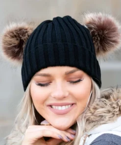 Cute Double Pom Pom Hat