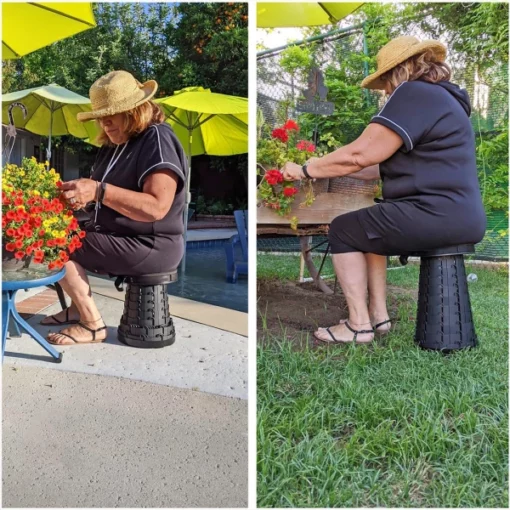 Portable Retractable Stool For Indoor and Outdoor Use