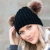 Cute Double Pom Pom Hat