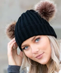 Cute Double Pom Pom Hat