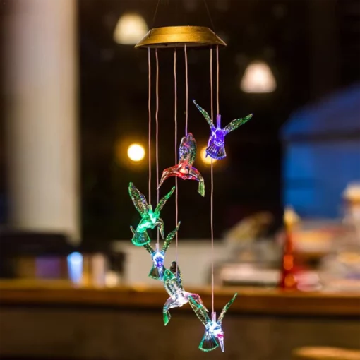 Dangling Hummingbird Solar Lights For Indoor & Outdoor Décor