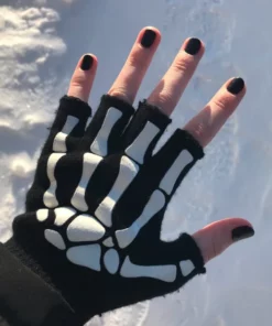 Glow In The Dark Realistic Skeleton Gloves For Halloween