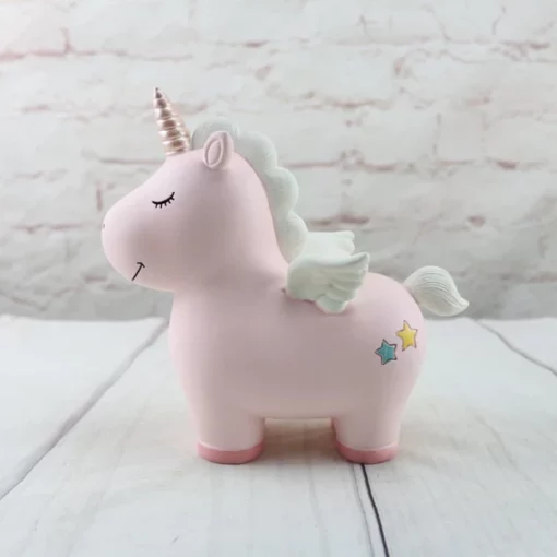 Unicorn Piggy Bank With Horn & Wings