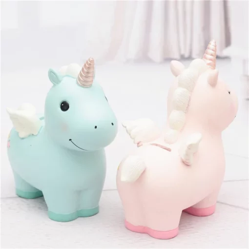 Unicorn Piggy Bank With Horn & Wings