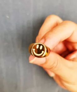 Gold Smiley Ring