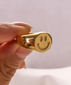 Gold Smiley Ring