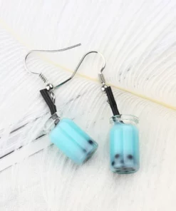 Cute Milk Tea Dangle Boba Earrings