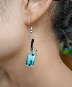 Cute Milk Tea Dangle Boba Earrings