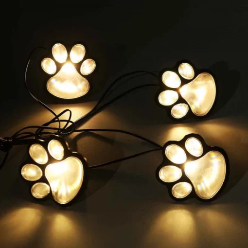 Paw Print Solar LED Garden Lights