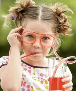 Funky 2-in-1 Drinking Straw Glasses