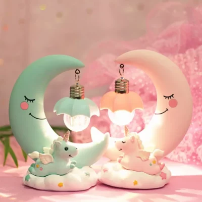 Cute Moon Unicorn Night Light