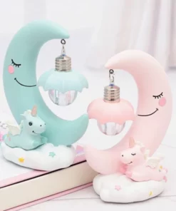 Cute Moon Unicorn Night Light