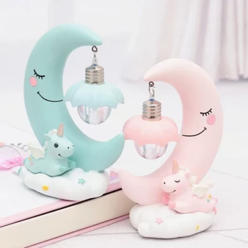 Cute Moon Unicorn Night Light