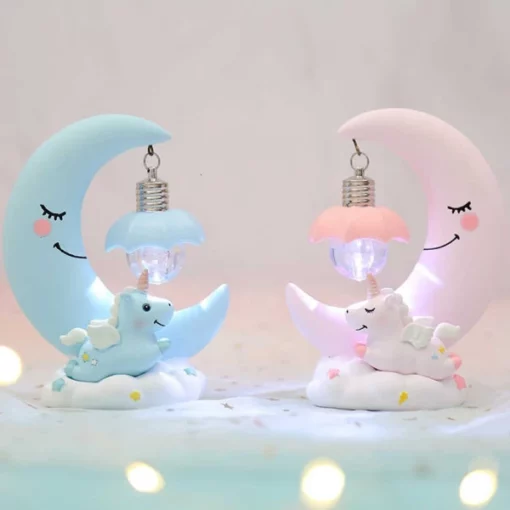 Cute Moon Unicorn Night Light