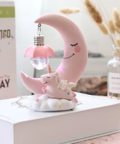 Cute Moon Unicorn Night Light