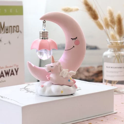 Cute Moon Unicorn Night Light