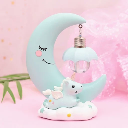 Cute Moon Unicorn Night Light