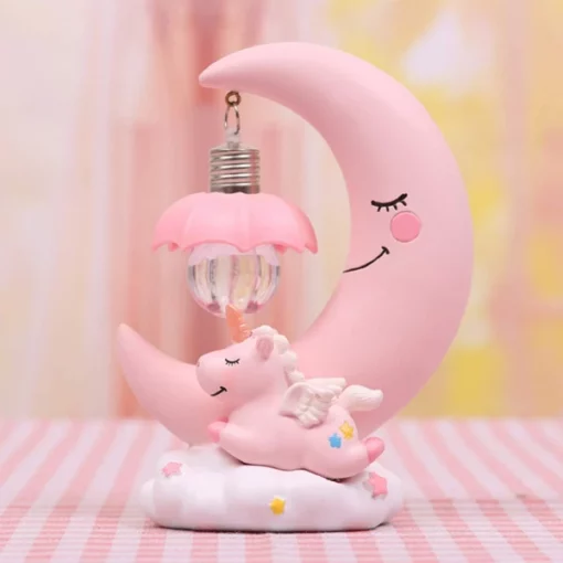 Cute Moon Unicorn Night Light