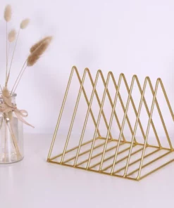 Decorative Gold Magazine Holder Stand