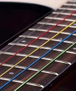 Multicolored Acoustic Guitar Strings