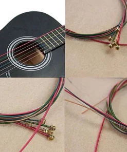 Multicolored Acoustic Guitar Strings