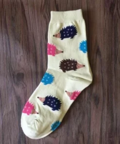 Cute Animal Print Hedgehog Socks