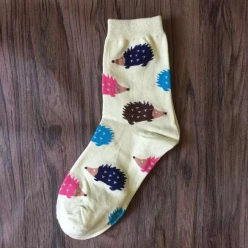 Cute Animal Print Hedgehog Socks