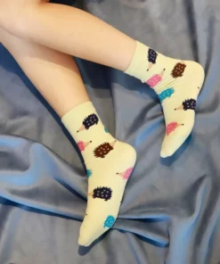 Cute Animal Print Hedgehog Socks