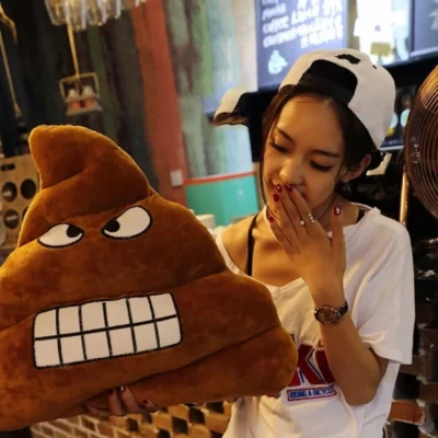 Plush Poop Emoji Pillow