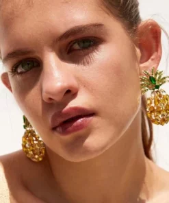 Beaded Pineapple Earrings For A Sparkly Charm