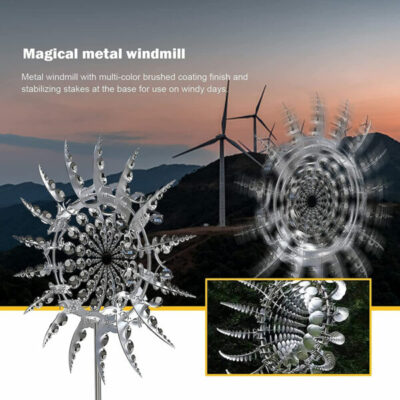 Unique and Magical Metal Windmill