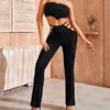 Black Strappy Pants