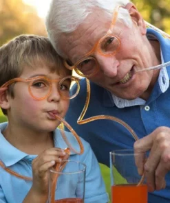 Funky 2-in-1 Drinking Straw Glasses