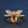 Gold Bee Ring