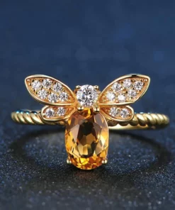 Gold Bee Ring