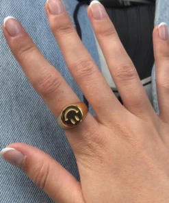 Gold Smiley Ring