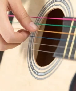 Multicolored Acoustic Guitar Strings