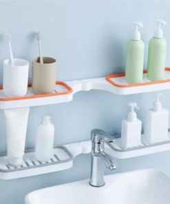 Bathroom Corner Punch-Free Rack