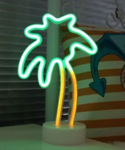 Neon Lighted Palm Tree