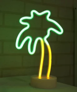 Neon Lighted Palm Tree